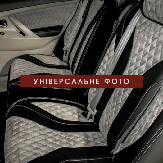 Avtomania Авточохли для Volkswagen Touareg 2 (2010-2014) екошкіра+алькантара Cayman - Заображення 5