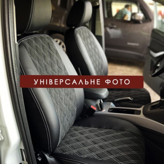 Avtomania Авточохли для Chevrolet Volt II (2015-2019) USA, 3D ромб екошкіра+алькантара Rubin - Заображення 6