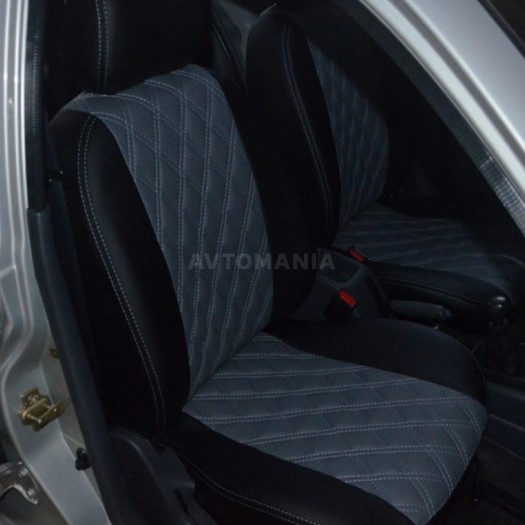 Avtomania Авточехлы экокожа Rubin для Renault Megane 3 хетчбек 40/60 (2008-2015), 3D ромб - Картинка 2