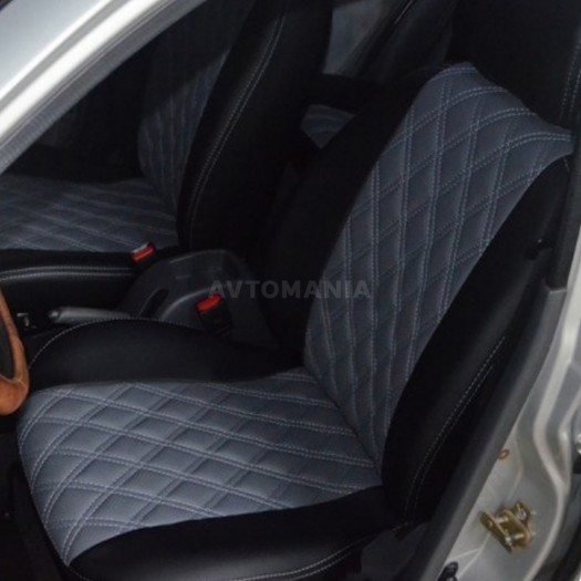 Avtomania Авточехлы экокожа Rubin для Renault Megane 3 хетчбек 40/60 (2008-2015), 3D ромб - Картинка 3