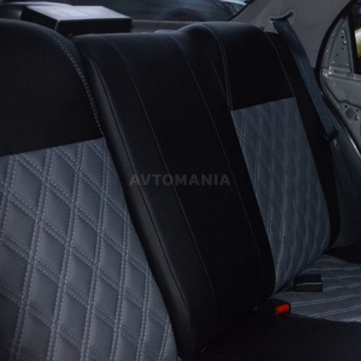 Avtomania Авточехлы экокожа Rubin для Renault Megane 3 хетчбек 40/60 (2008-2015), 3D ромб - Картинка 4