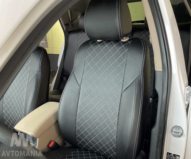 Avtomania Авточохли екошкіра Rubin для Seat Toledo Mk4 (2013-2020), 1D ромб - Заображення 9