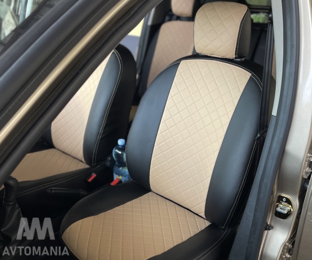 Avtomania Авточехлы экокожа Rubin для Subaru Legacy 6 BN седан (з 2014) 1D ромб - Картинка 12