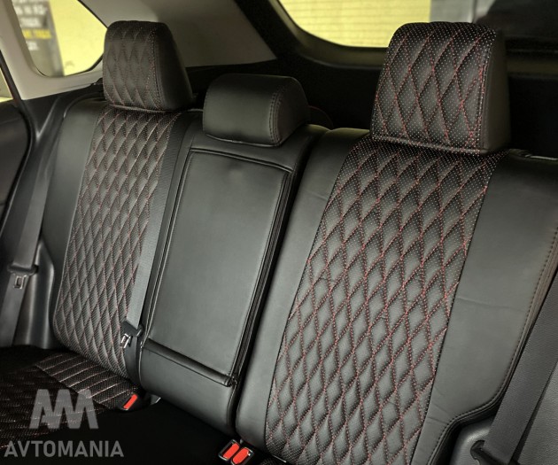 Avtomania Авточохли для Mazda 3 седан (2010-2014), 2D ромб екошкіра Rubin - Заображення 10