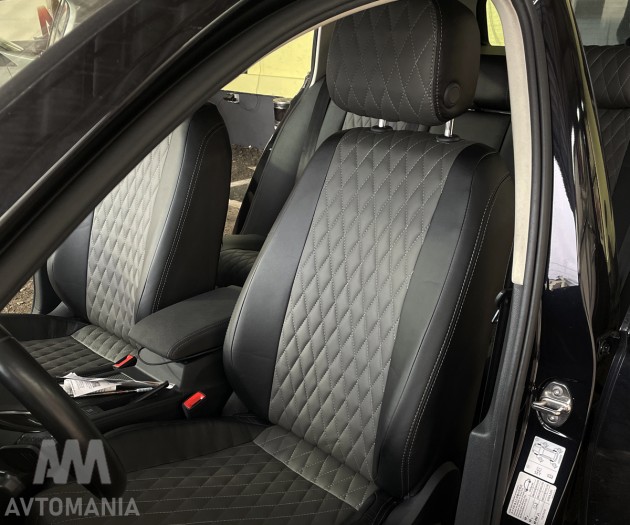 Avtomania Авточохли для Mazda 3 седан (2010-2014), 2D ромб екошкіра Rubin - Заображення 12