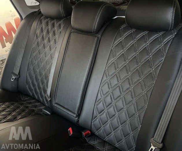 Avtomania Авточехлы для Mazda 6 (2019 - н.д.) седан, 3D ромб экокожа Rubin - Картинка 10