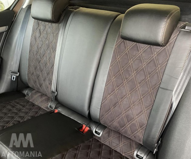 Avtomania Авточохли для Mazda 3 седан (2010-2014), 3D ромб екошкіра+алькантара Rubin - Заображення 10