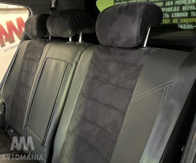 Avtomania Авточехлы для Ford Ka 3х дверний, двойная строчка экокожа+алькантара Titan - Картинка 10