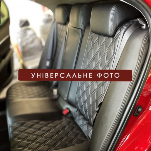 Avtomania Авточохли для Chevrolet Volt II (2015-2019) USA, 3D ромб екошкіра Rubin - Заображення 5