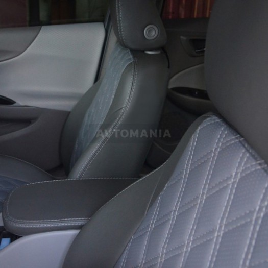 Avtomania Авточохли екошкіра Rubin для Chevrolet Malibu 9 (c 2015), 3D ромб - Заображення 3