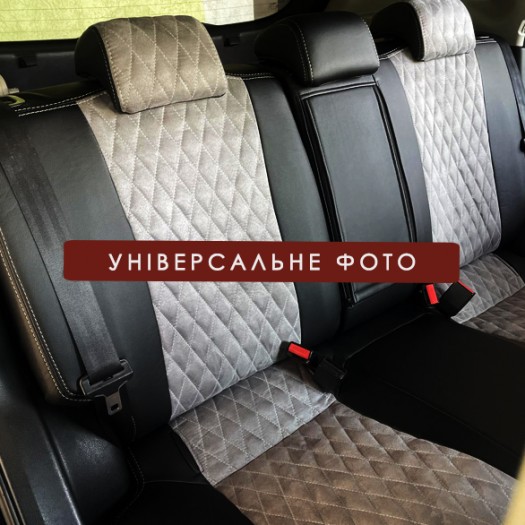 Avtomania Авточохли для Nissan Rogue II (2013-2020), 2D ромб екошкіра+алькантара Rubin - Картинка 3