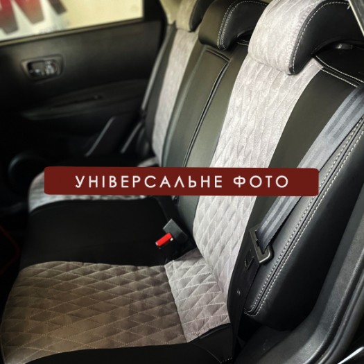 Avtomania Авточохли для Nissan Rogue II (2013-2020), 2D ромб екошкіра+алькантара Rubin - Заображення 6