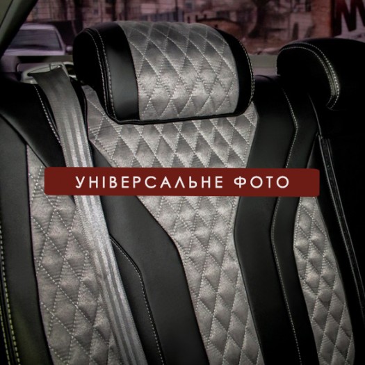 Avtomania Авточохли для Volvo V60 (2010-2013) екошкіра+алькантара Cayman - Заображення 6