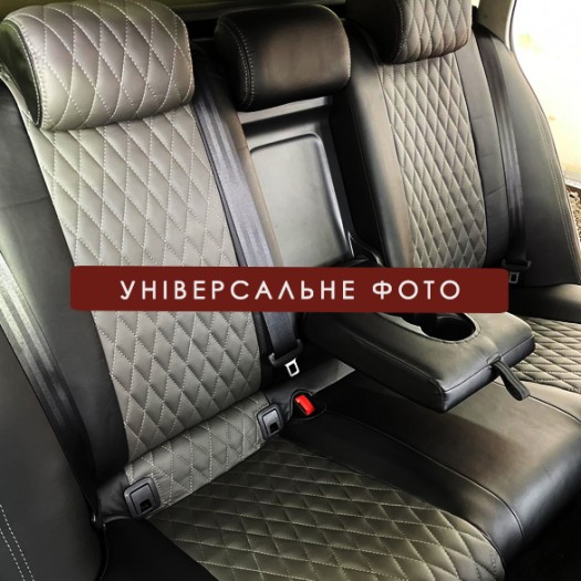 Avtomania Авточохли для Toyota Sequoia II (2008-2015), 2D ромб екошкіра Rubin - Заображення 4