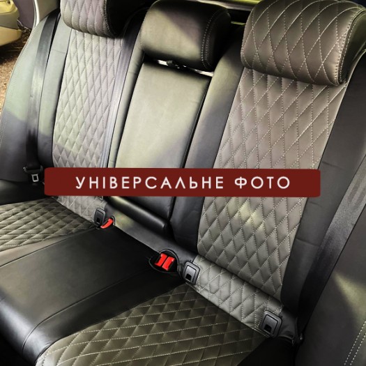 Avtomania Авточохли для Toyota Sequoia II (2008-2015), 2D ромб екошкіра Rubin - Заображення 5