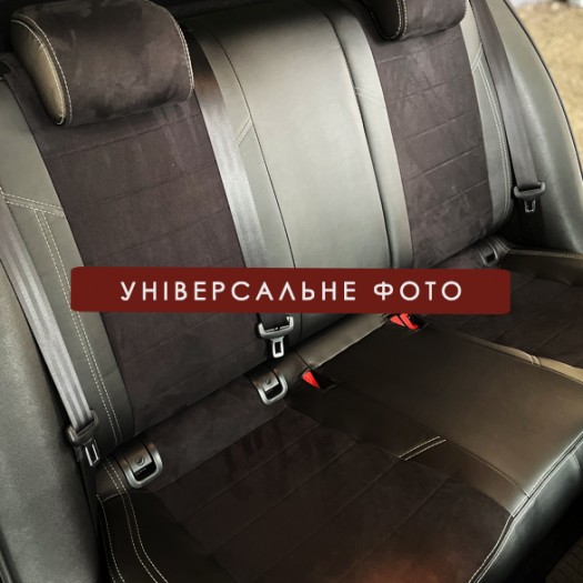 Avtomania Авточохли для Toyota Sequoia II (2008-2015), подвійна стрічка екошкіра+алькантара Titan - Заображення 5