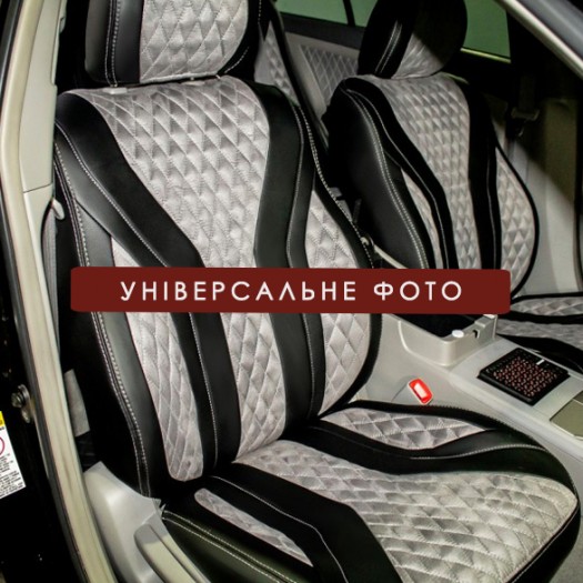 Avtomania Авточохли для Hyundai Mighty EX8 (2015- ) екошкіра+алькантара Cayman - Заображення 2