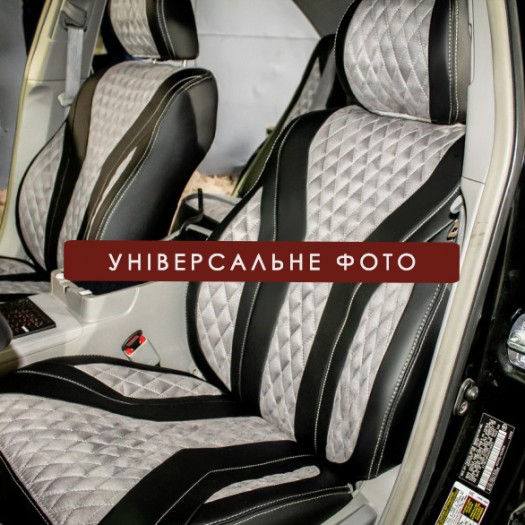 Avtomania Авточохли для Hyundai Mighty EX8 (2015- ) екошкіра+алькантара Cayman - Заображення 3