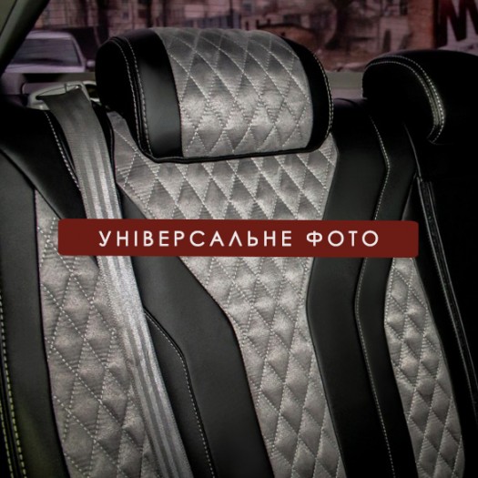 Avtomania Авточохли для Jeep Cherokee KJ (2001-2008) екошкіра+алькантара Cayman - Заображення 6