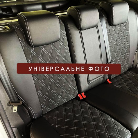 Avtomania Авточохли для Jeep Cherokee KJ (2001-2008), 3D ромб екошкіра+алькантара Rubin - Заображення 3