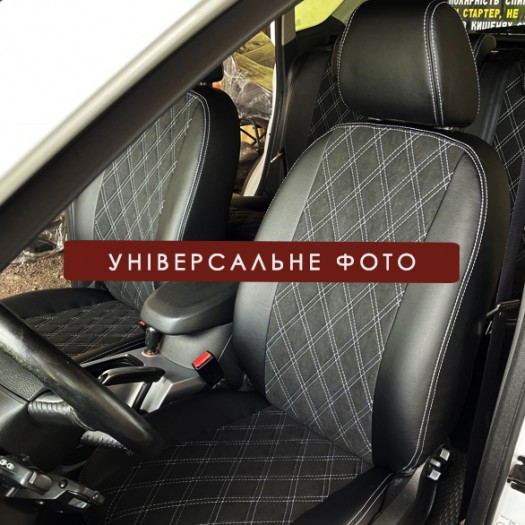 Avtomania Авточохли для Jeep Wrangler JK (2007-2018), 3D ромб екошкіра+алькантара Rubin - Заображення 4