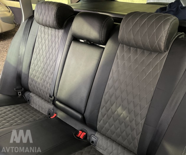 Avtomania Авточохли екошкіра Rubin для Audi A-4 B8 спинка 40/60 седан/універсал (2007-2015) 2D ромб - Заображення 10