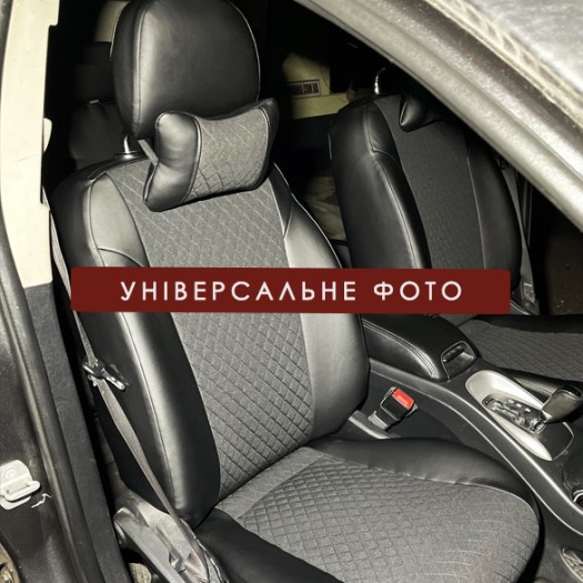 Avtomania Авточохли для ЗАЗ Forza седан/хетчбек (з 2010) екошкіра+автотканина Titan - Заображення 2