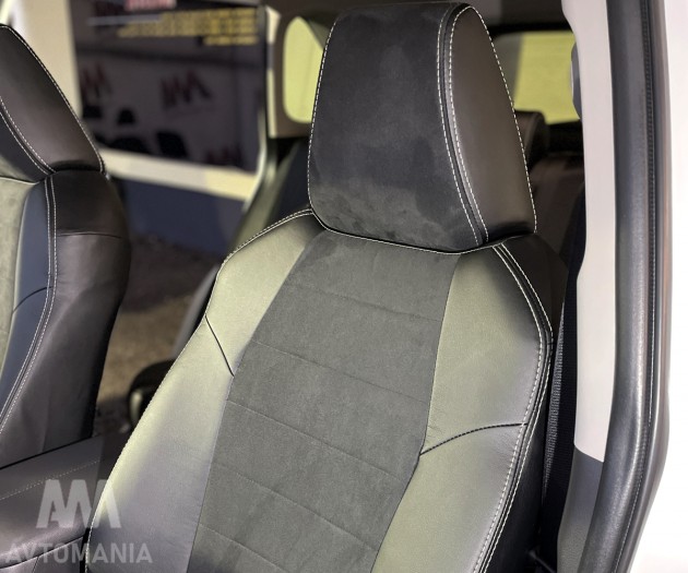 Avtomania Авточохли для Volkswagen Golf 7 HB/SW (з 2013), одинарна стрічка екошкіра+алькантара Titan - Заображення 8