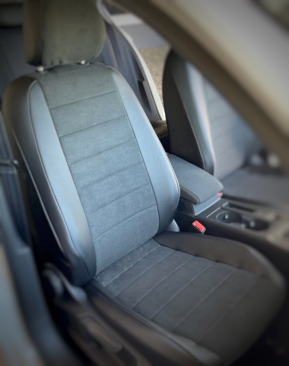 Avtomania Авточохли для Seat Toledo Mk4 (2013-2020) екошкіра+алькантара Titan - Заображення 8