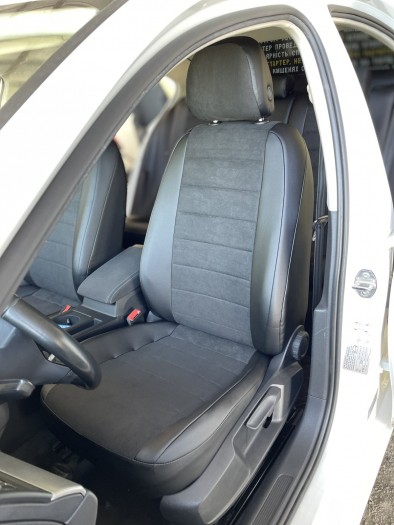 Avtomania Авточохли для Seat Toledo Mk4 (2013-2020) екошкіра+алькантара Titan - Заображення 11